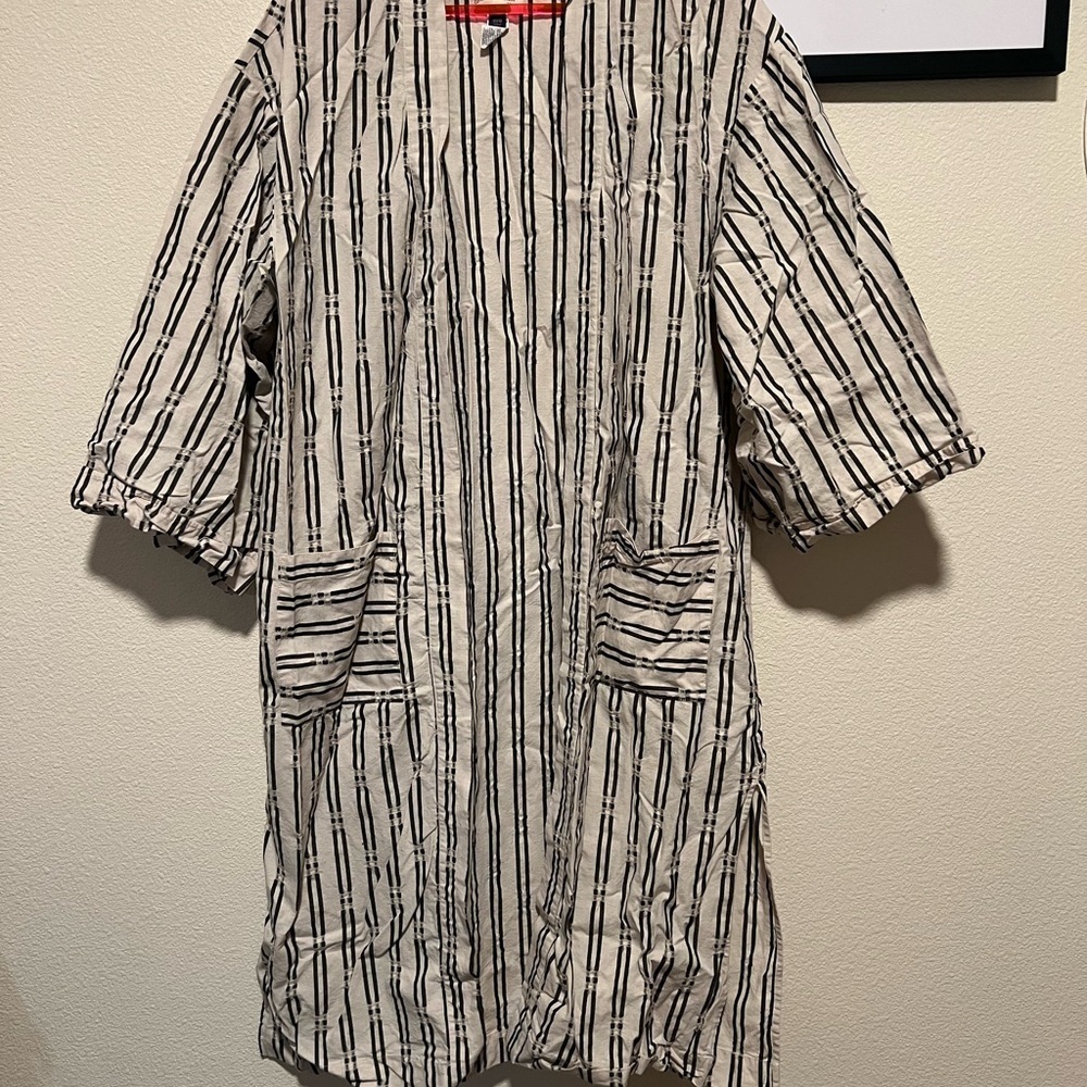 Universal Thread Striped Cardigan - Black and Cream